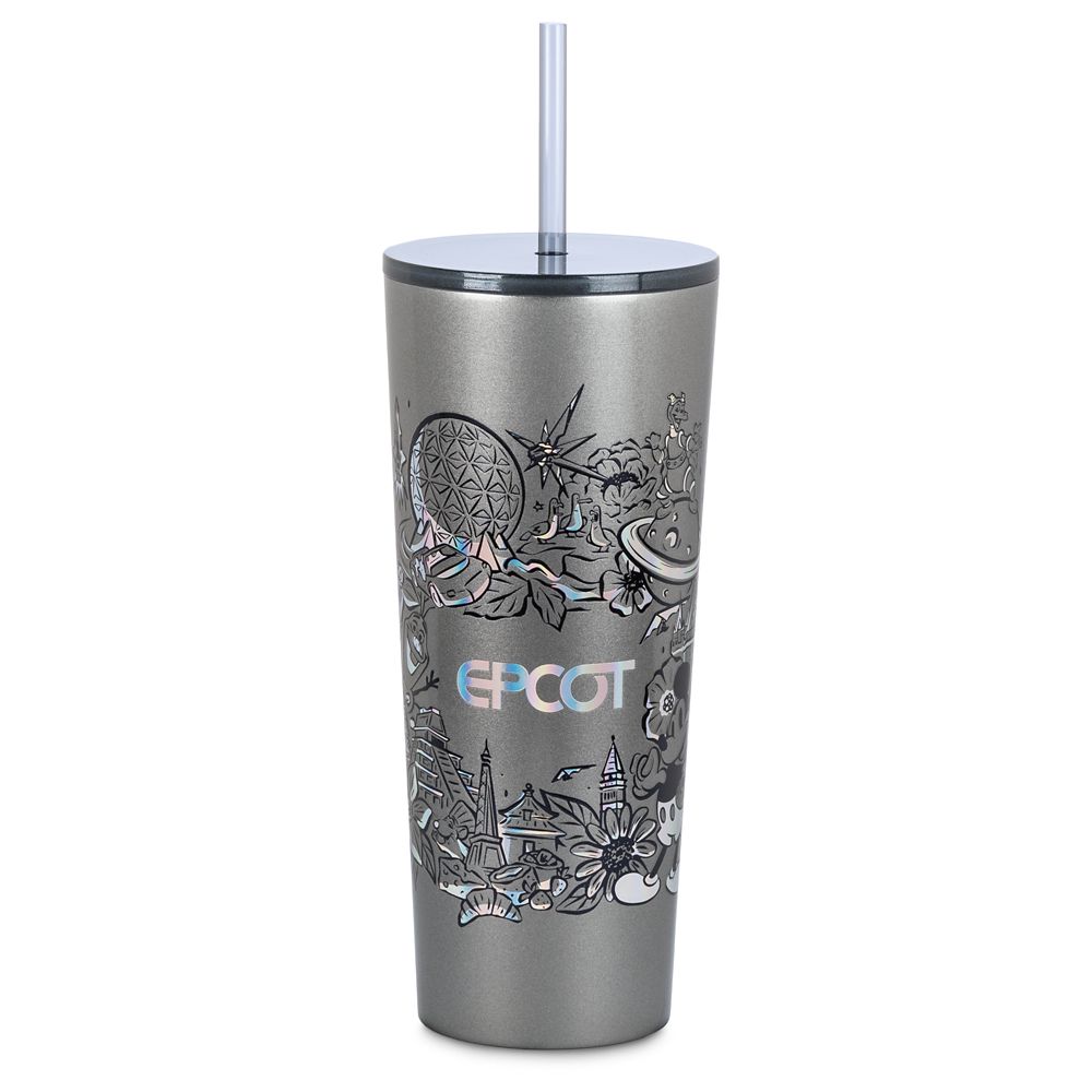 Disney EPCOT Stainless Steel Starbucks® Tumbler With Straw