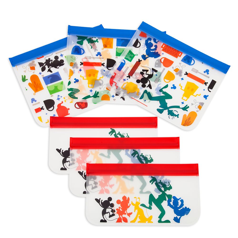 Disney Mickey Mouse And Friends Reusable Food Storage Bag Set