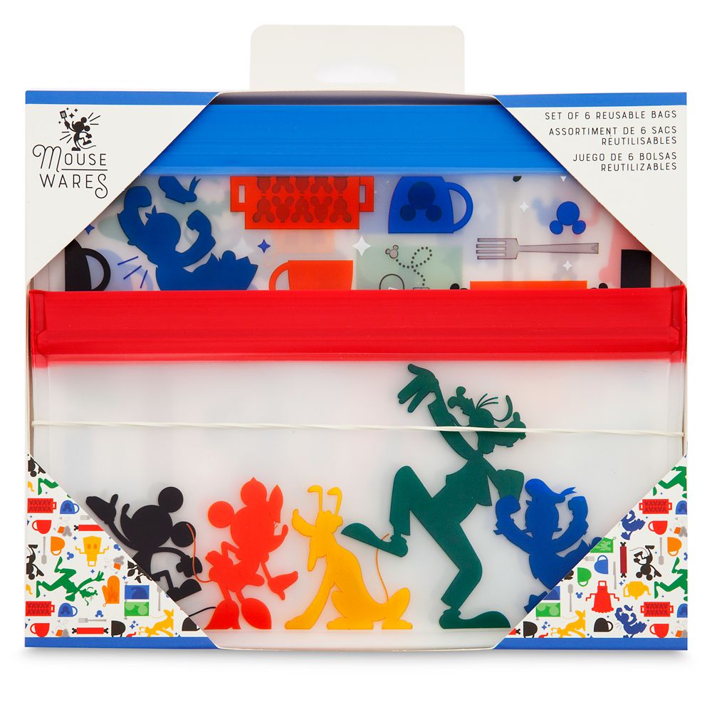 Disney Mickey Mouse And Friends Reusable Food Storage Bag Set