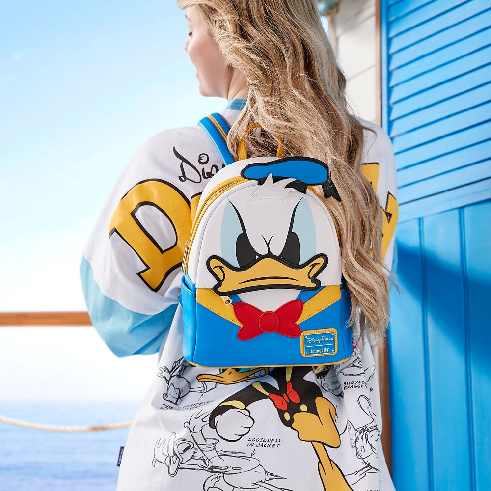 Disney Donald Duck 90th Anniversary Color Changing Loungefly Mini Backpack