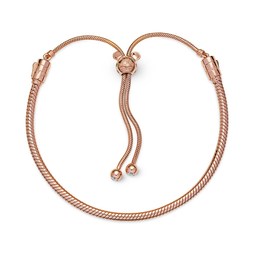Mickey Mouse Icon Fantasyland Castle Slider Bracelet By Pandora – Rose Gold – Disney Parks