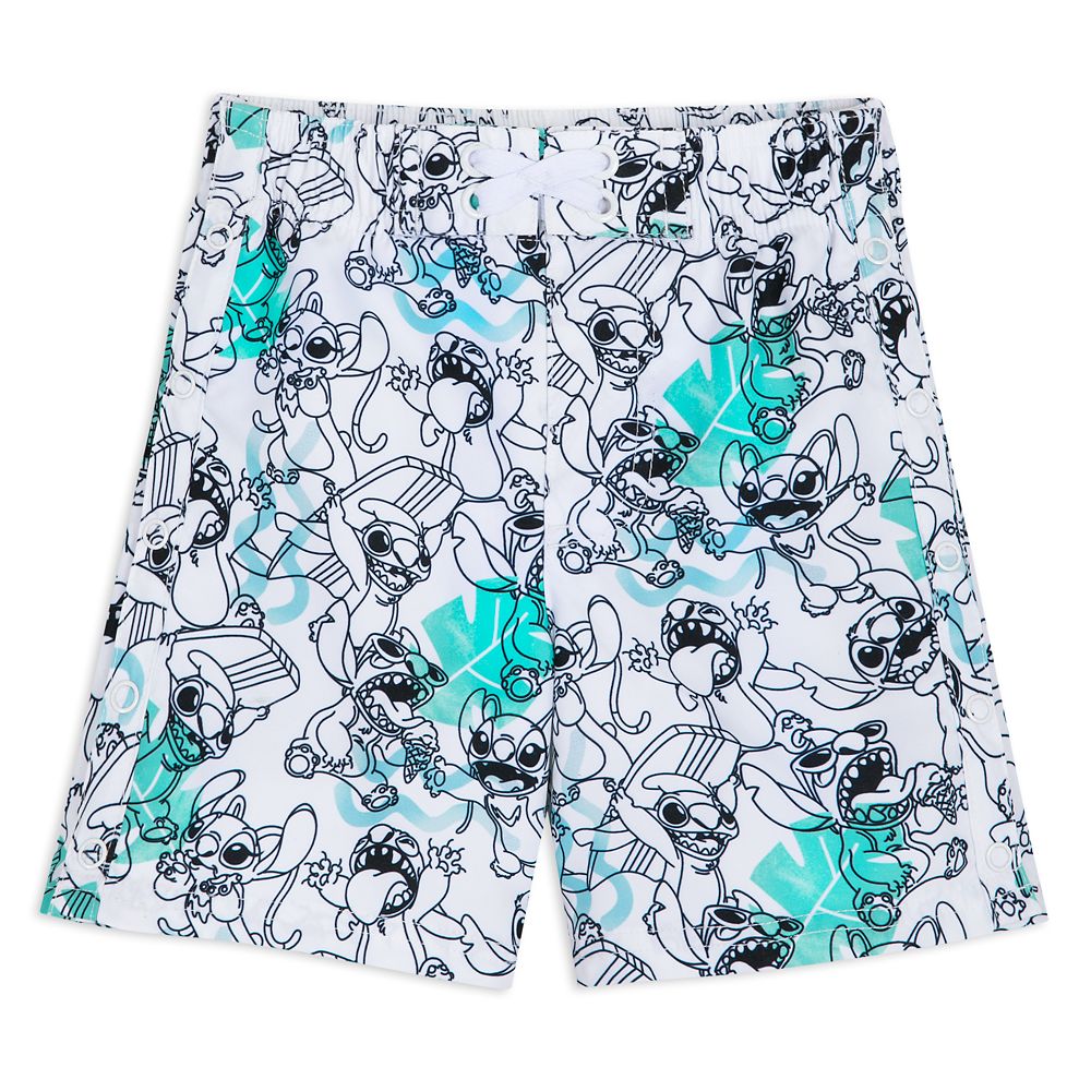 Disney Stitch Adaptive Swim Trunks For Kids