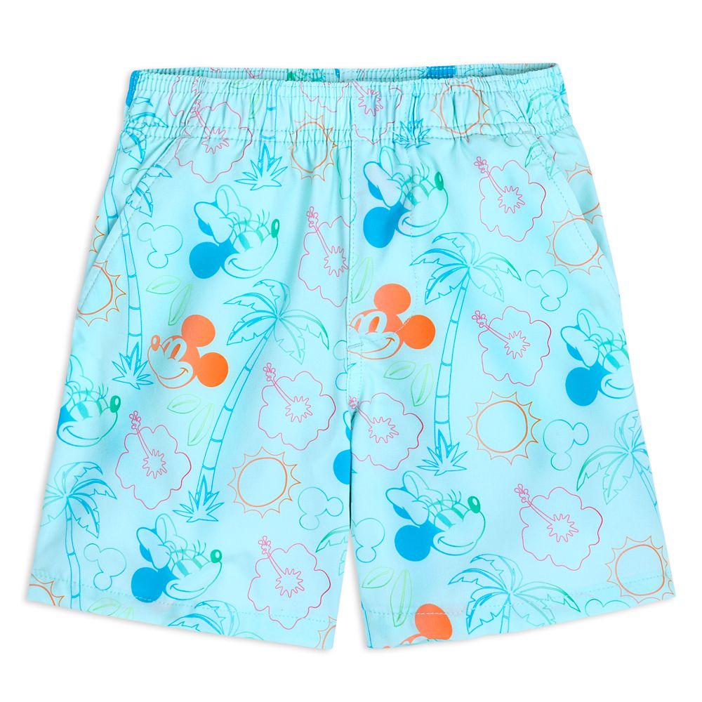 Disney Mickey And Minnie Mouse Summer Swim Trunks For Kids