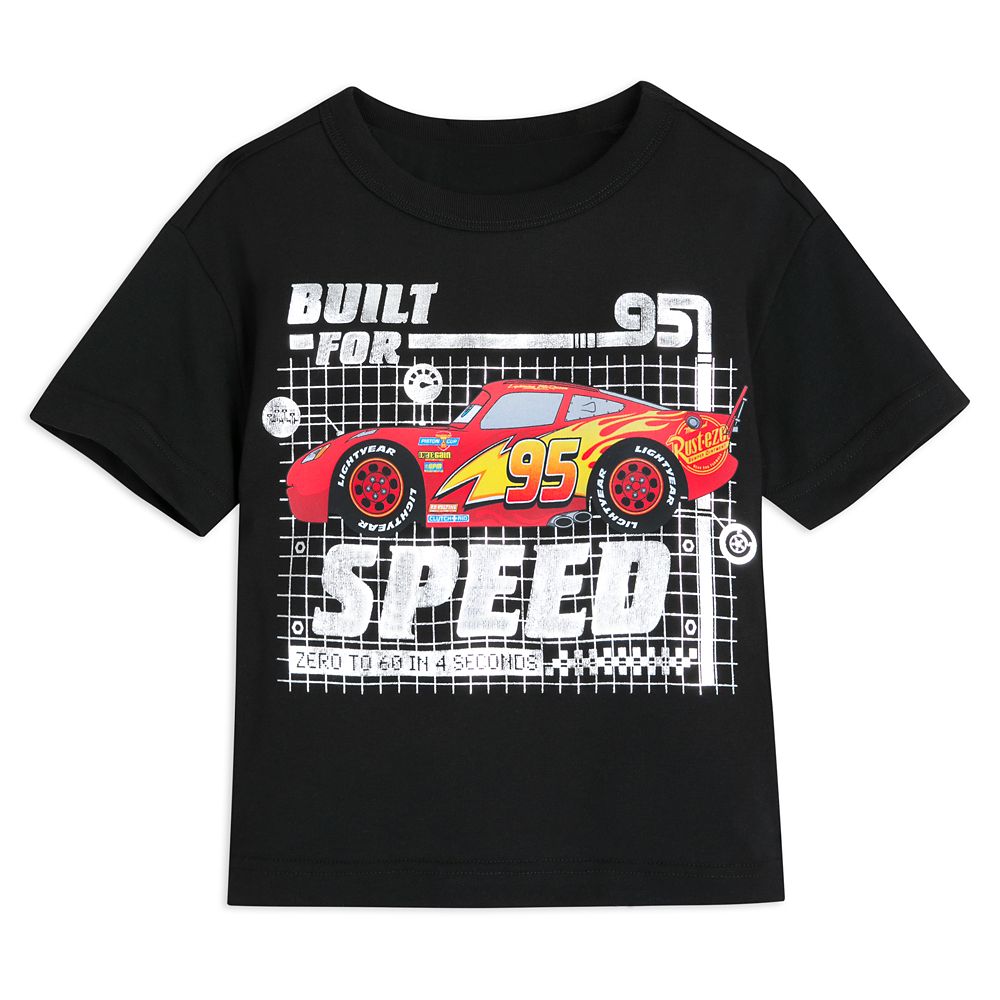Disney Lightning McQueen ''Built For Speed'' T-Shirt For Kids – Cars