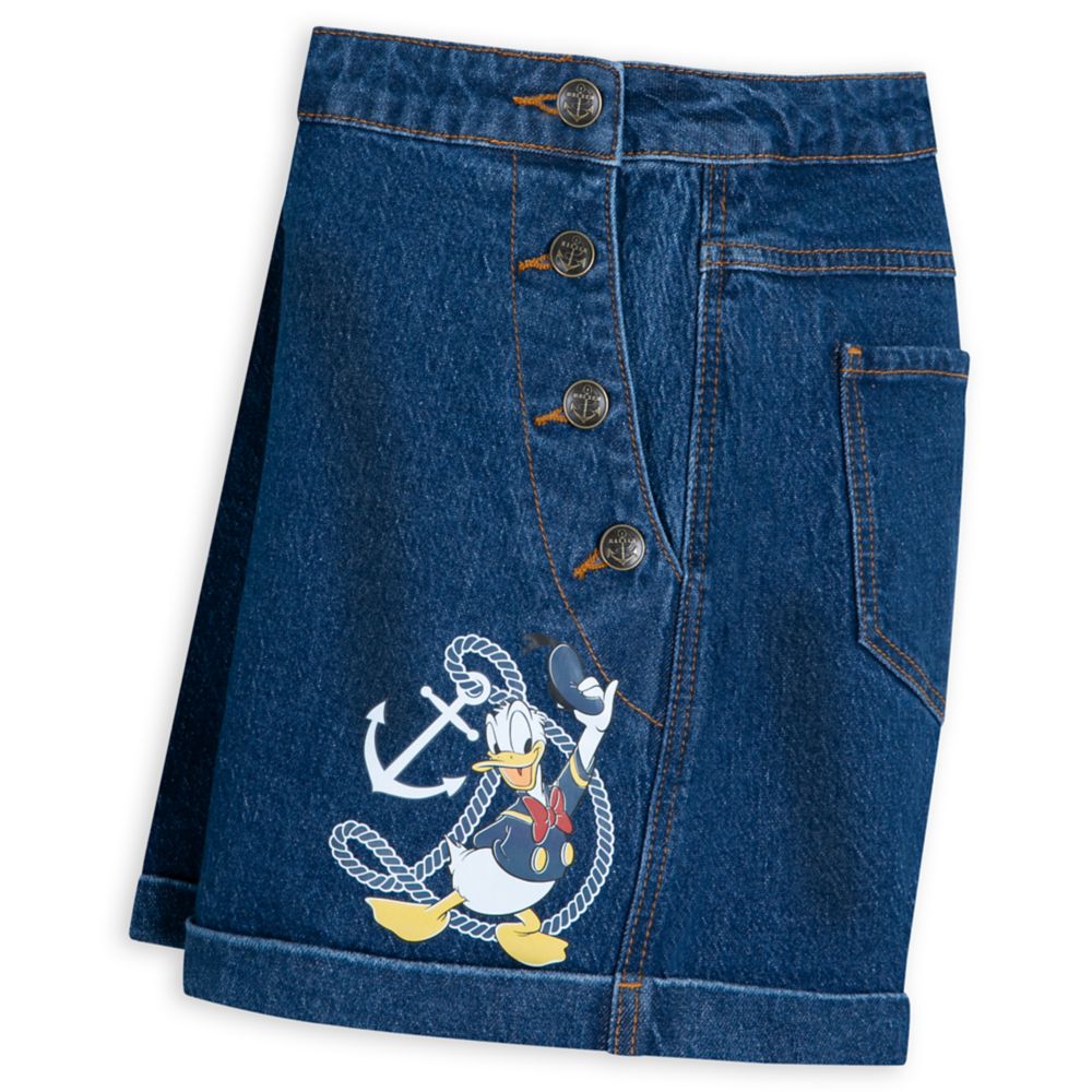 Disney Donald Duck Denim Shorts For Women – 90th Anniversary