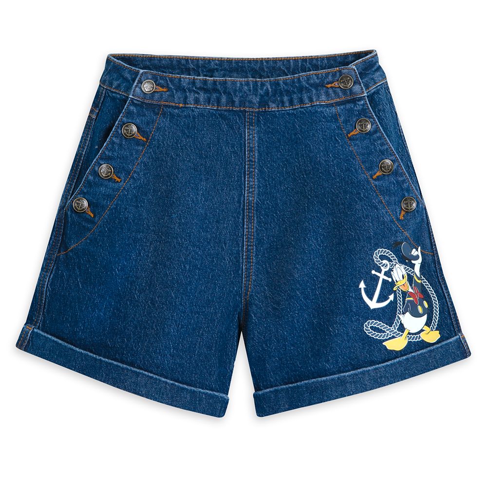 Disney Donald Duck Denim Shorts For Women – 90th Anniversary