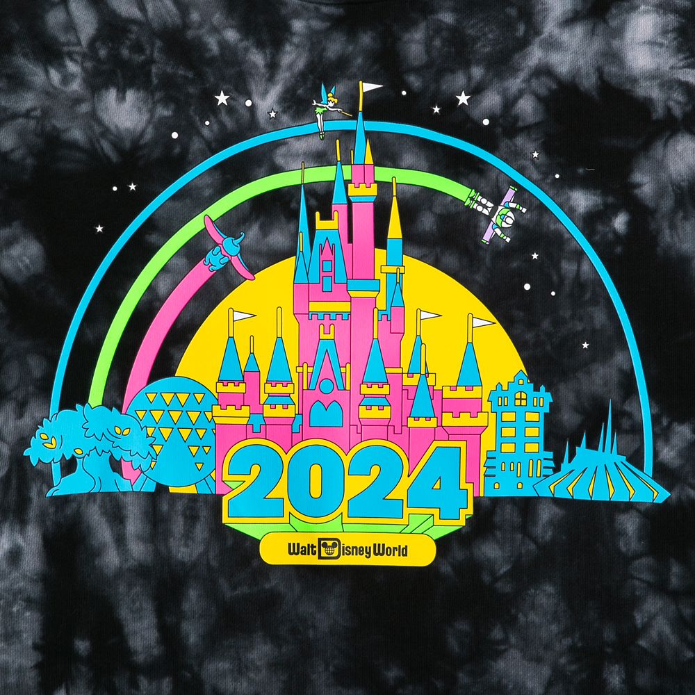 Walt Disney World 2024 Tie-Dye Pullover Sweatshirt For Women