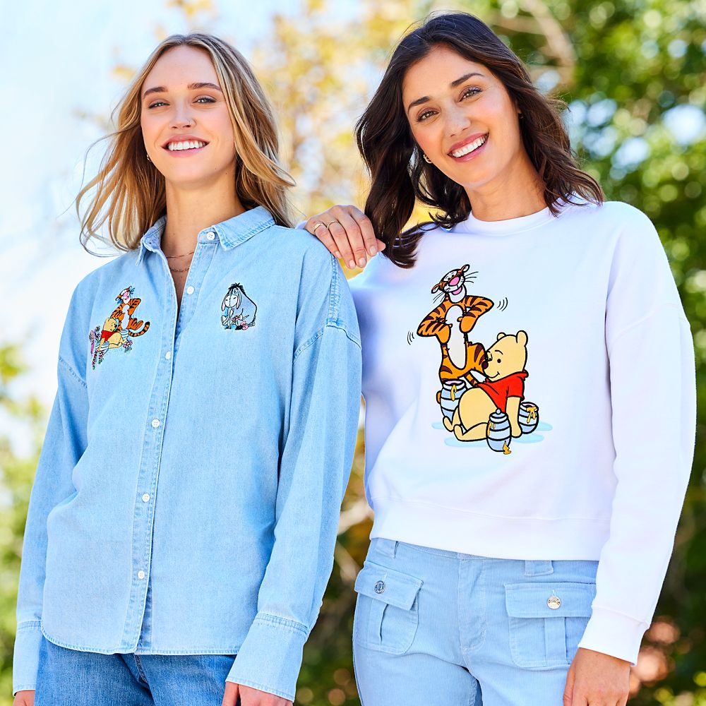 Disney Winnie The Pooh And Tigger Semi-Cropped Sweatshirt For Women