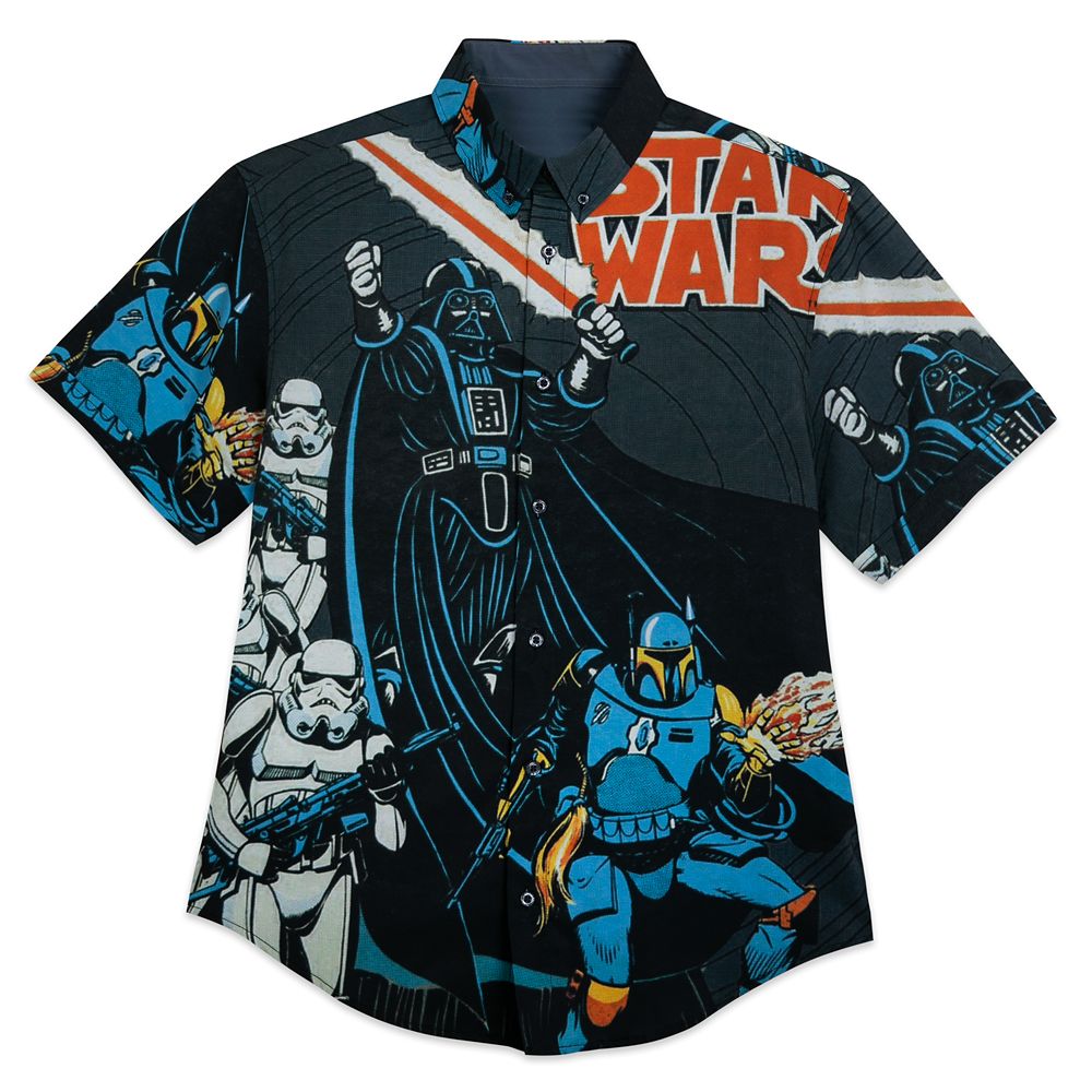 Disney Star Wars ''Space In-Vaders'' Button Down Shirt For Adults By RSVLTS