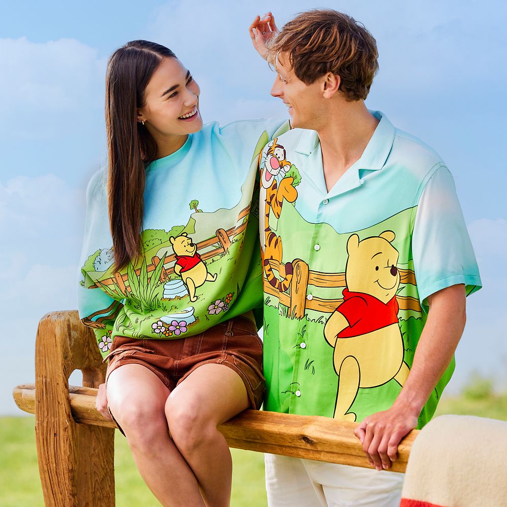 Disney Winnie The Pooh And Pals Woven Shirt For Adults