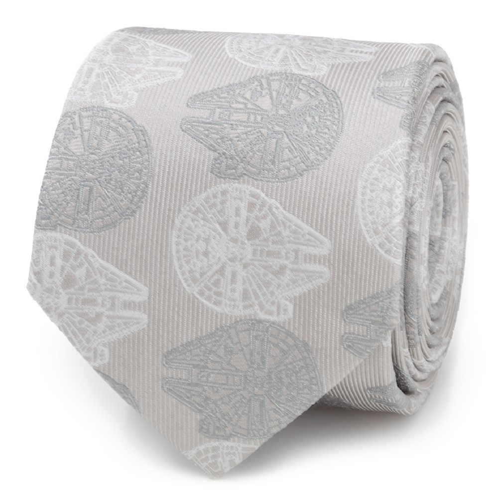 Disney Millennium Falcon Gray Silk Tie For Adults – Star Wars