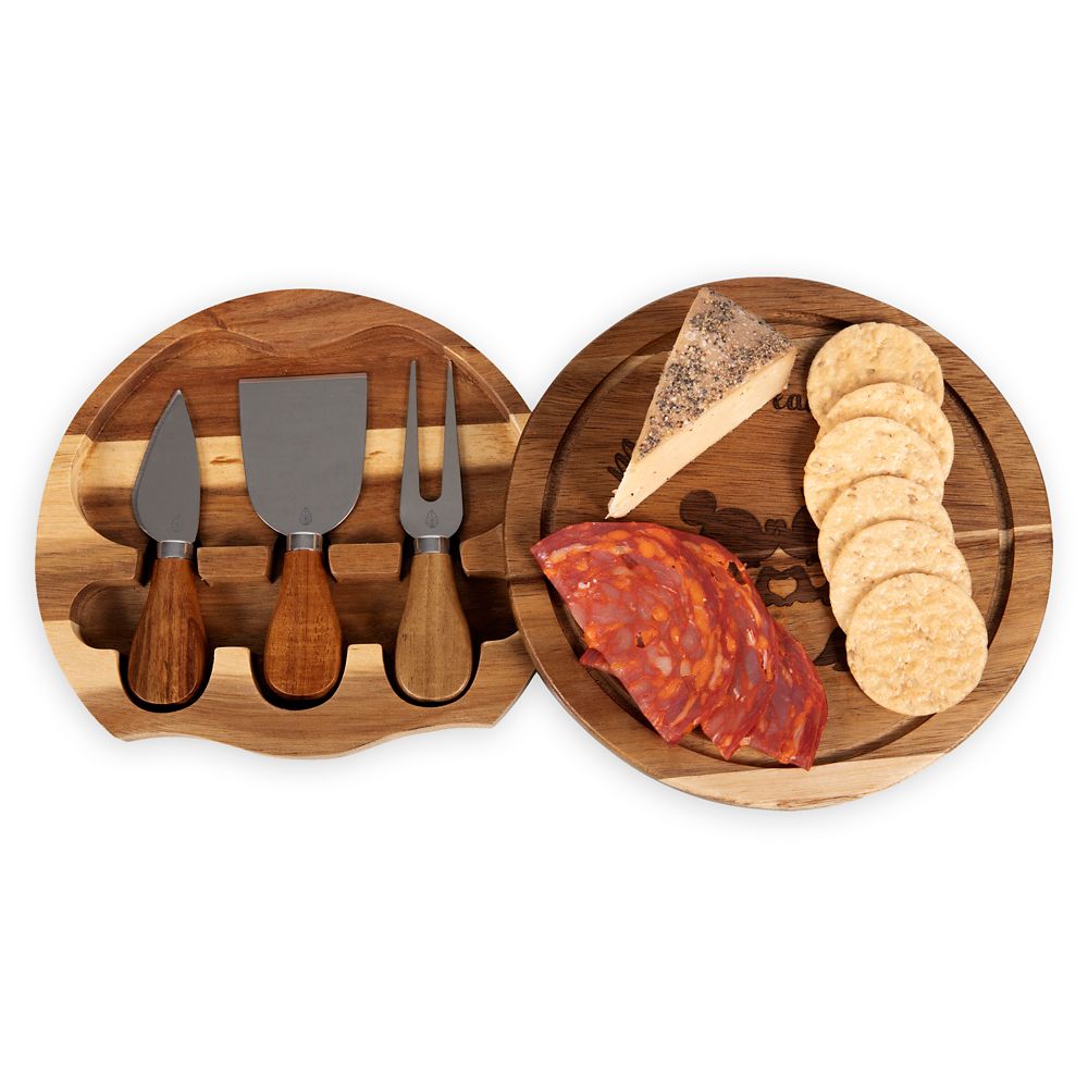 Disney Mickey And Minnie Mouse Cheese Board And Tools Set