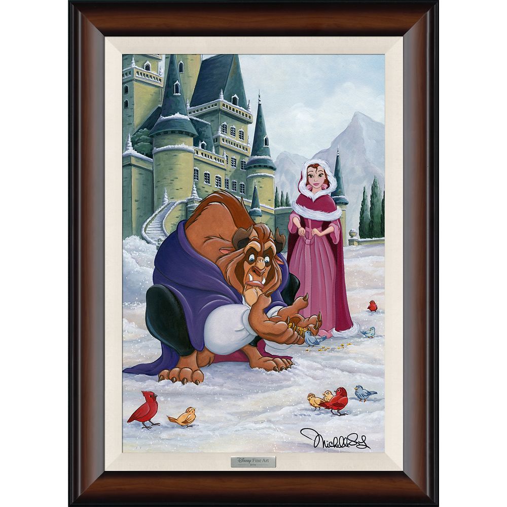 Disney Beauty And The Beast ''Gentle Beast'' By Michelle St.Laurent Framed Canvas Artwork – Limited Edition