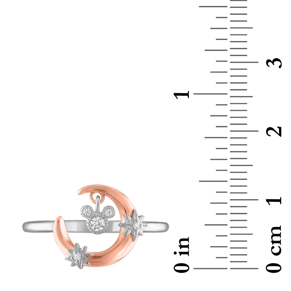 Disney Mickey Mouse Crescent Moon Ring By Rebecca Hook