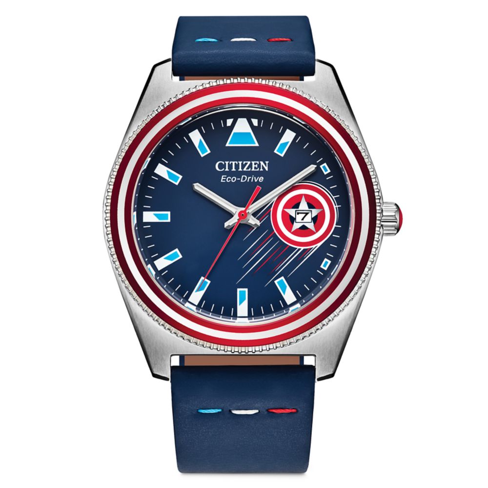 Disney Captain America Eco-Drive Watch For Adults By Citizen – Blue