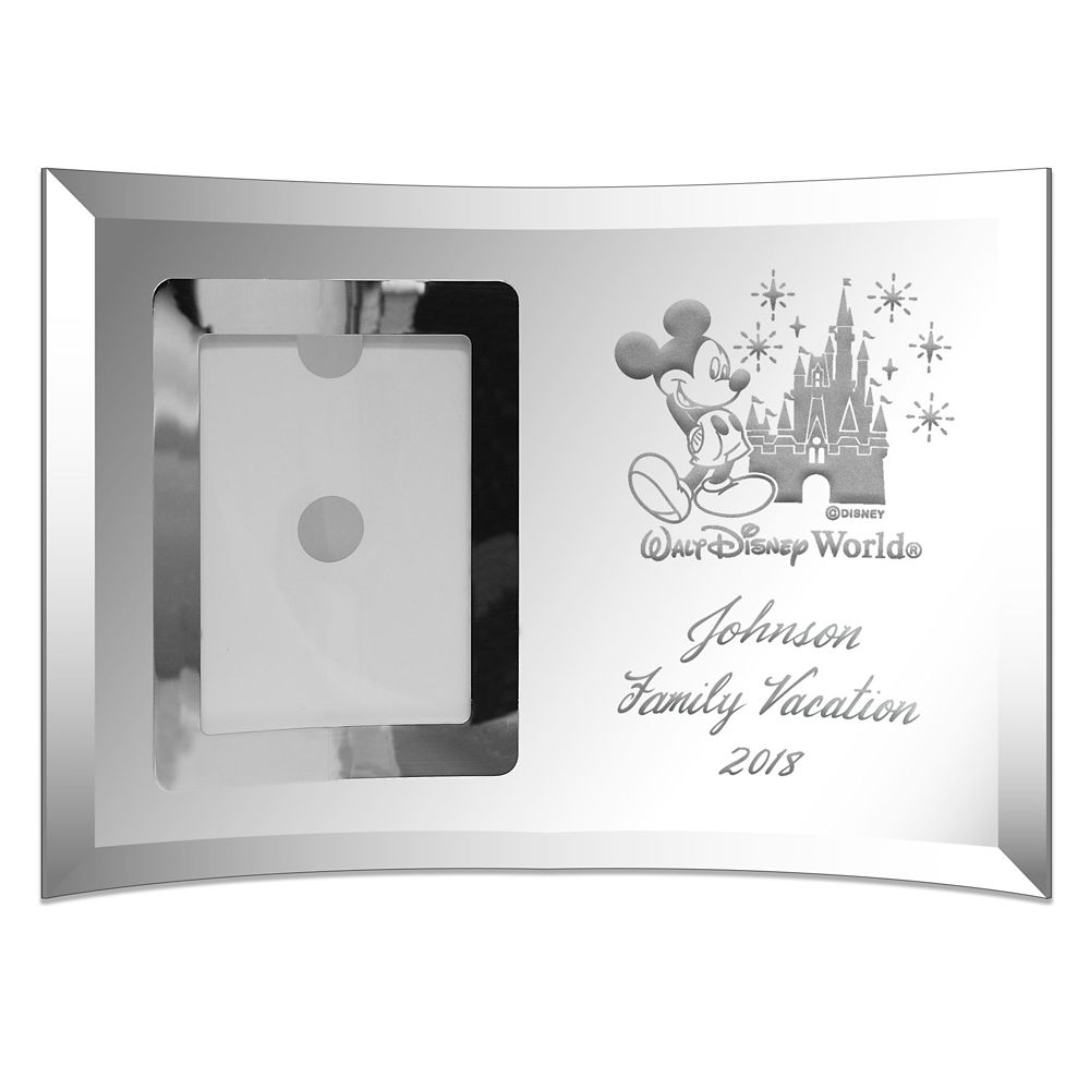 Walt Disney World Glass Frame By Arribas – Large – Personalized