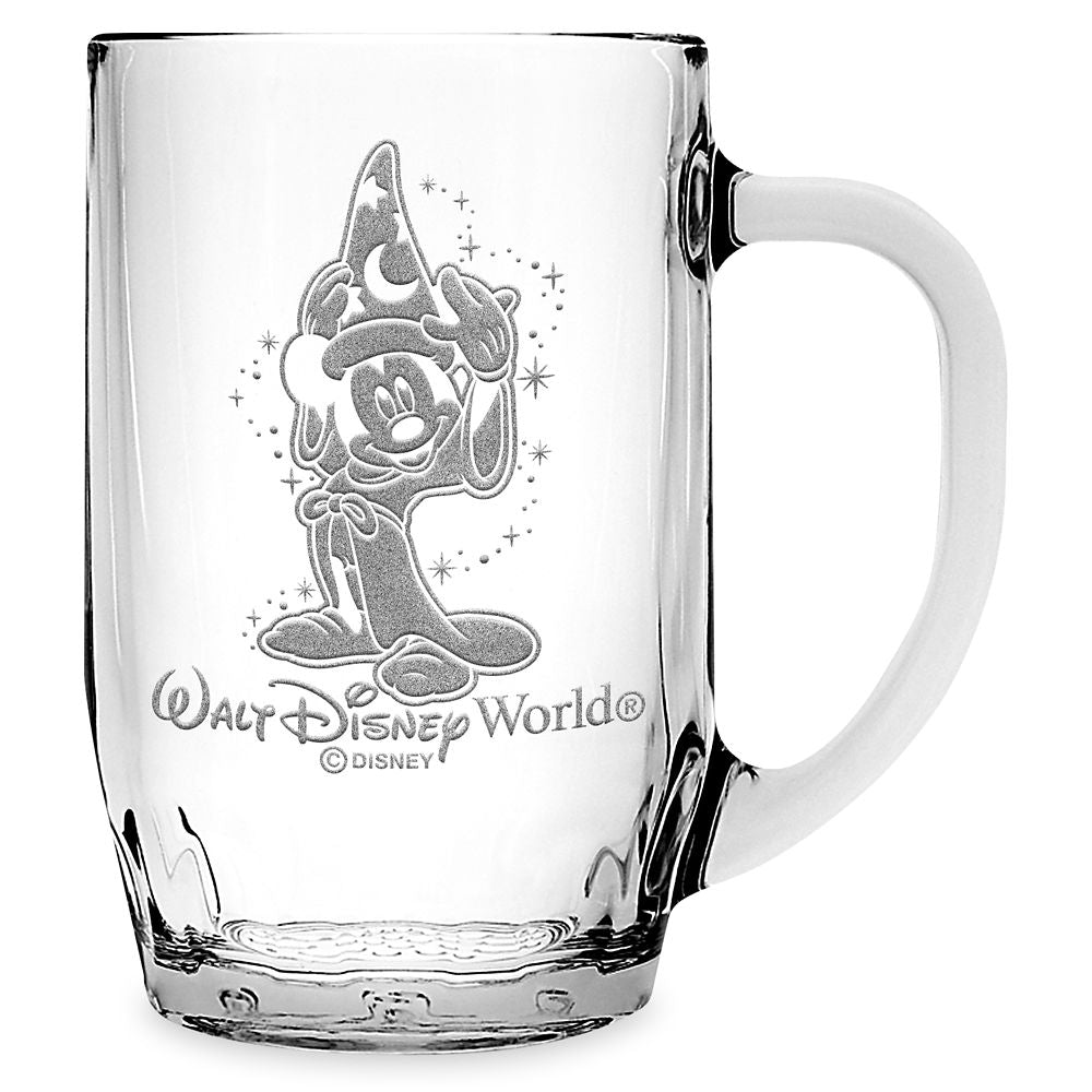 Disney Sorcerer Mickey Mouse Glass Mug By Arribas – Large – Personalized