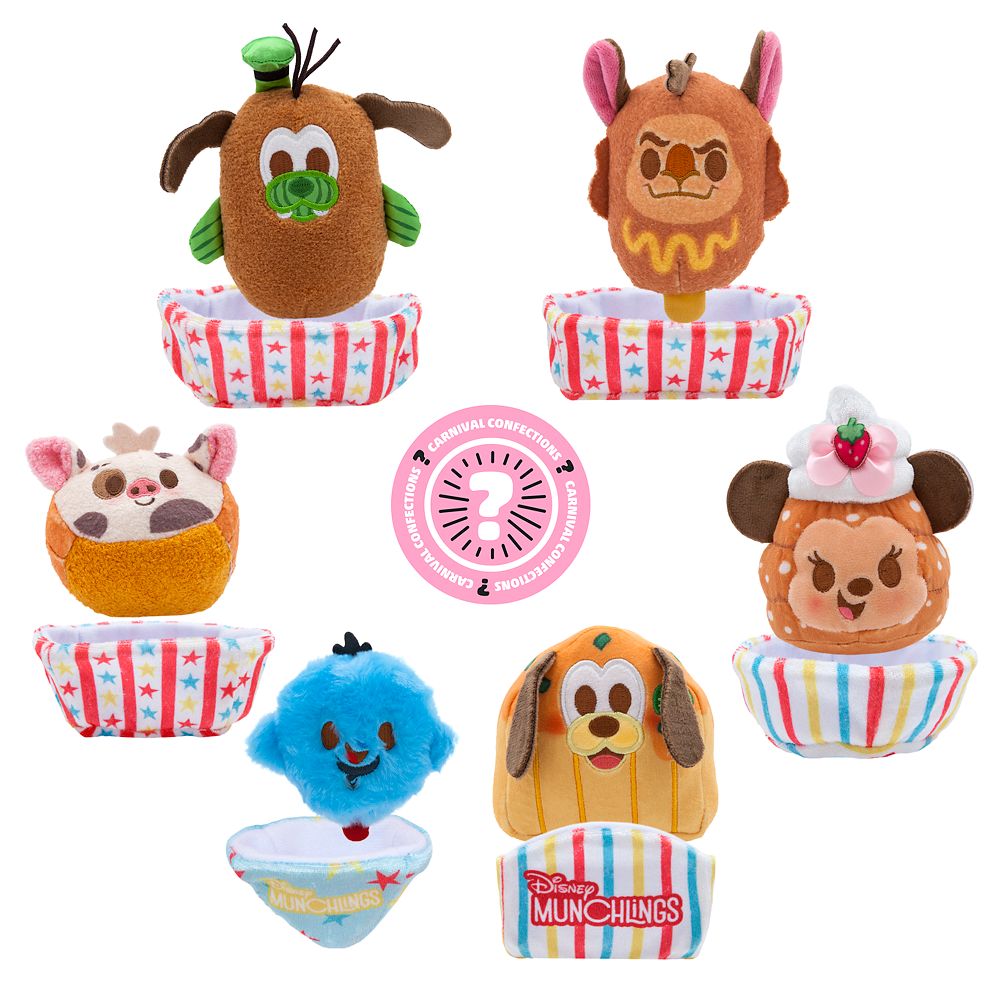  Disney Munchlings Mystery Plush – Carnival Confections – Micro 4 3/4''