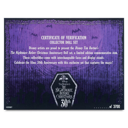 Disney The Nightmare Before Christmas 30th Anniversary Limited Edition Doll Set
