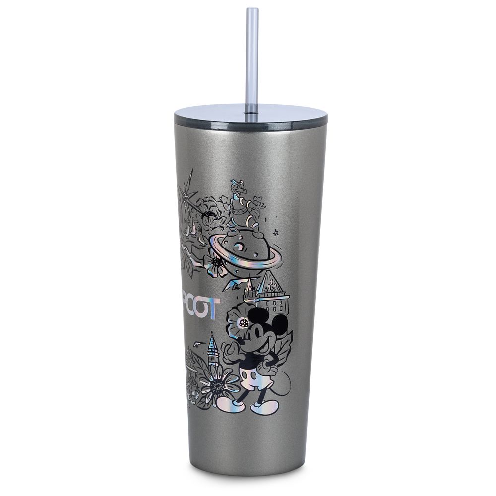 Disney EPCOT Stainless Steel Starbucks® Tumbler With Straw