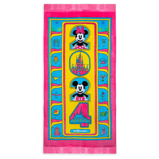  Mickey And Minnie Mouse Beach Towel – Walt Disney World 2024 – Large