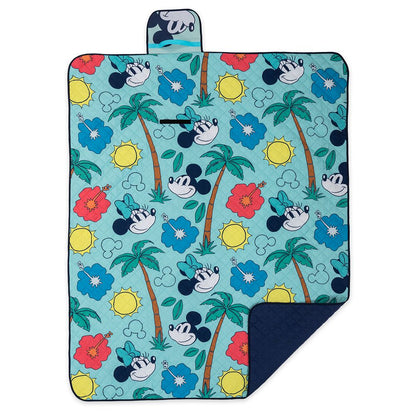 Disney Mickey And Minnie Mouse Folding Picnic Blanket With Handle
