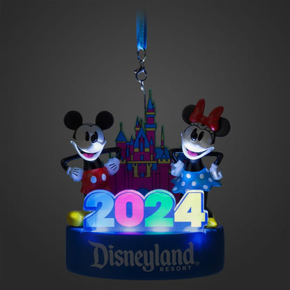  Mickey Mouse And Minnie Mouse Light-Up Figural Ornament – Disneyland 2024