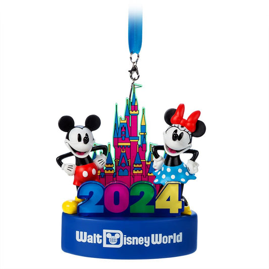  Mickey And Minnie Mouse Light-Up Figural Ornament – Walt Disney World 2024