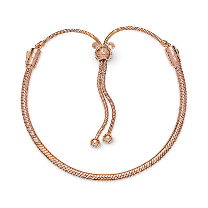  Mickey Mouse Icon Fantasyland Castle Slider Bracelet By Pandora – Rose Gold – Disney Parks
