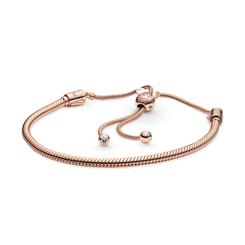  Mickey Mouse Icon Fantasyland Castle Slider Bracelet By Pandora – Rose Gold – Disney Parks