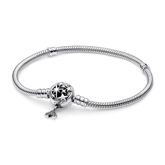  Fantasyland Castle Shooting Star Snake Chain Bracelet By Pandora – Disney Parks
