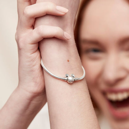 Disney Mickey Mouse Icon Snake Chain Bracelet By Pandora – Silver