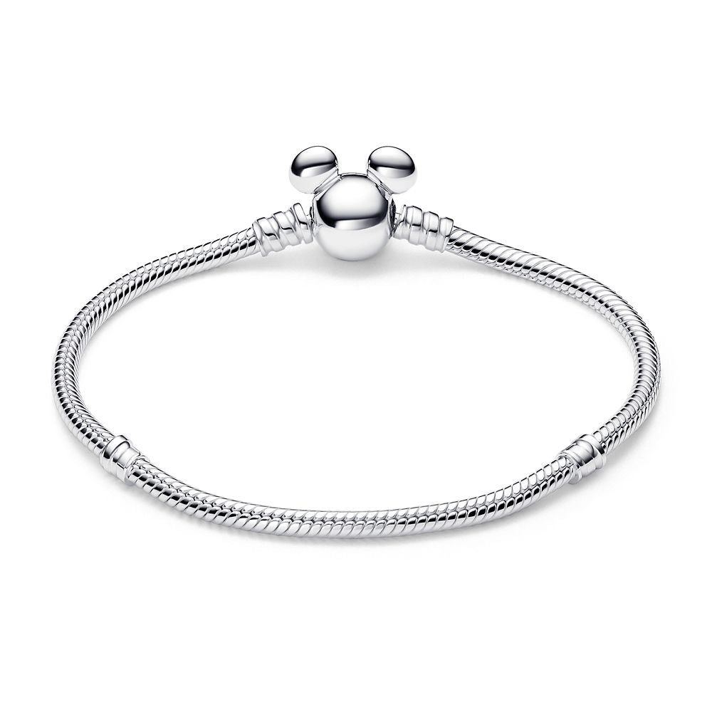 Disney Mickey Mouse Icon Snake Chain Bracelet By Pandora – Silver
