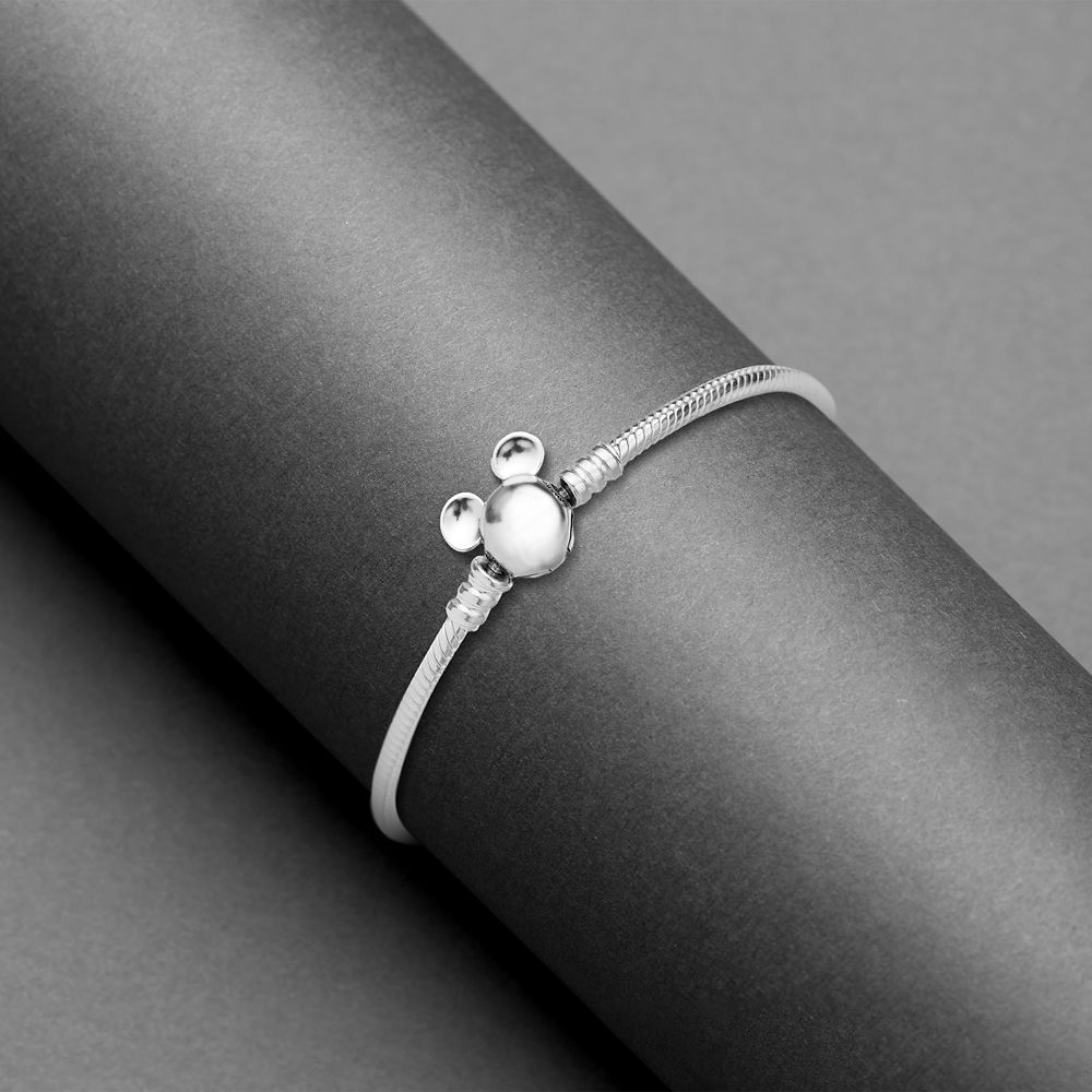 Disney Mickey Mouse Icon Snake Chain Bracelet By Pandora – Silver