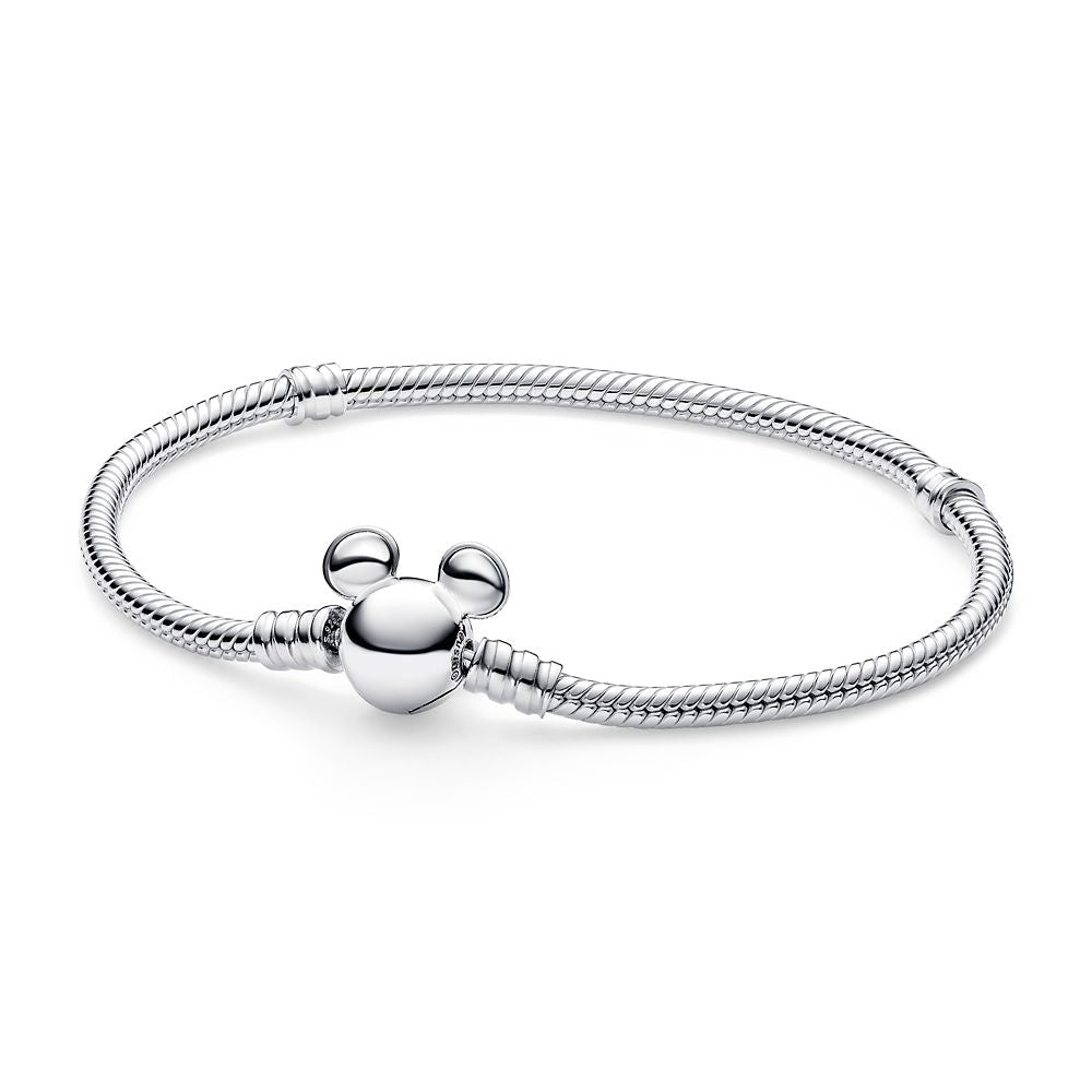 Disney Mickey Mouse Icon Snake Chain Bracelet By Pandora – Silver