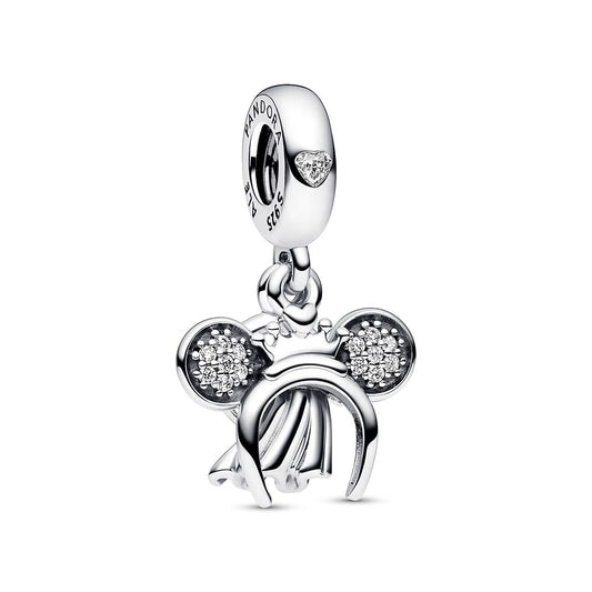 Minnie Mouse Bridal Ear Headband And Ring Double Dangle Charm By Pandora – Disney Parks