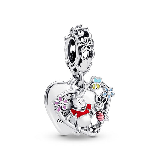 Disney Winnie The Pooh And Piglet Double Dangle Charm By Pandora