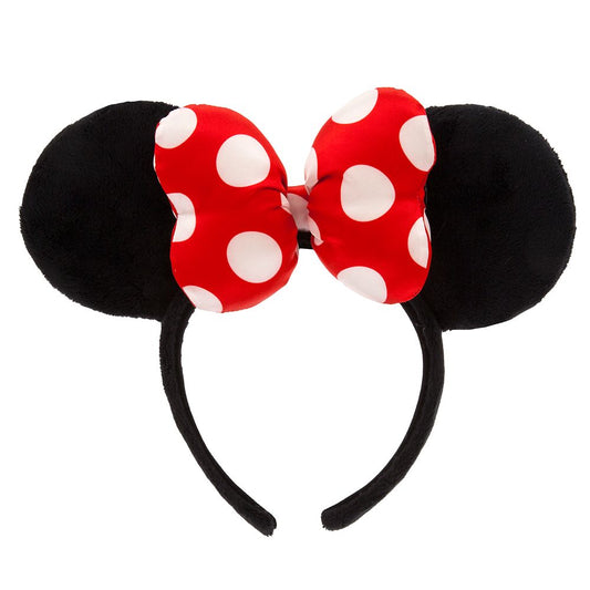 Disney Minnie Mouse Polka Dot Bow Ear Headband For Adults