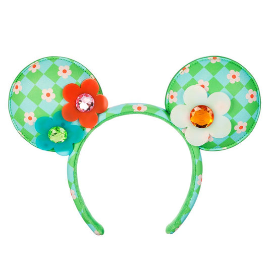 Disney Mickey Mouse Floral Ear Headband For Adults