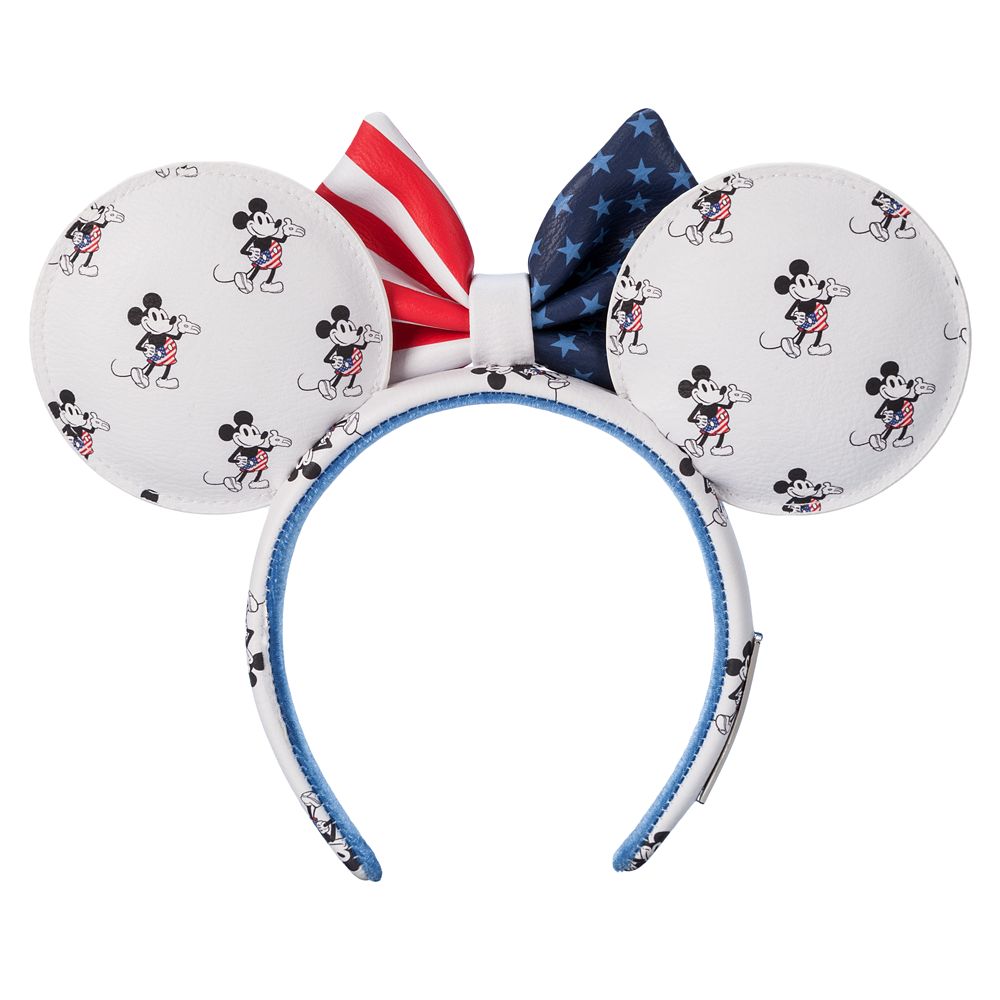 Disney Mickey And Minnie Mouse Americana Loungefly Ear Headband For Adults