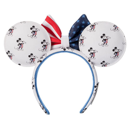 Disney Mickey And Minnie Mouse Americana Loungefly Ear Headband For Adults