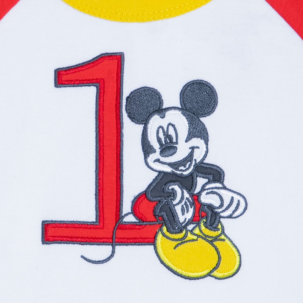 Disney Mickey Mouse 1st Birthday Bodysuit Set For Baby