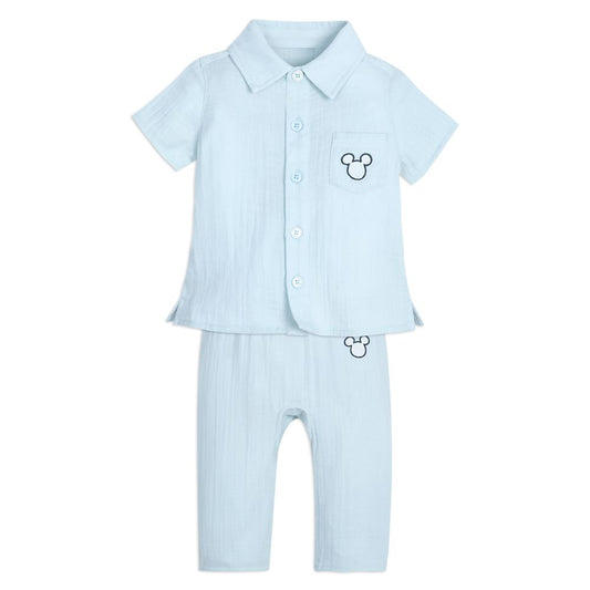 Disney Mickey Mouse Icon Woven Shirt And Pants Set For Baby