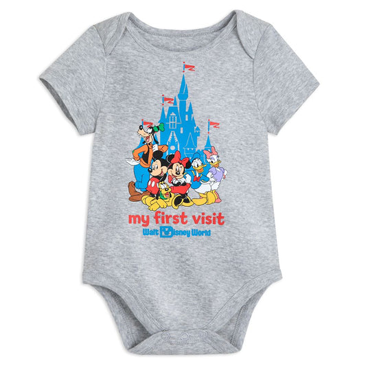  Mickey Mouse And Friends ''My First Visit'' Bodysuit For Baby – Walt Disney World