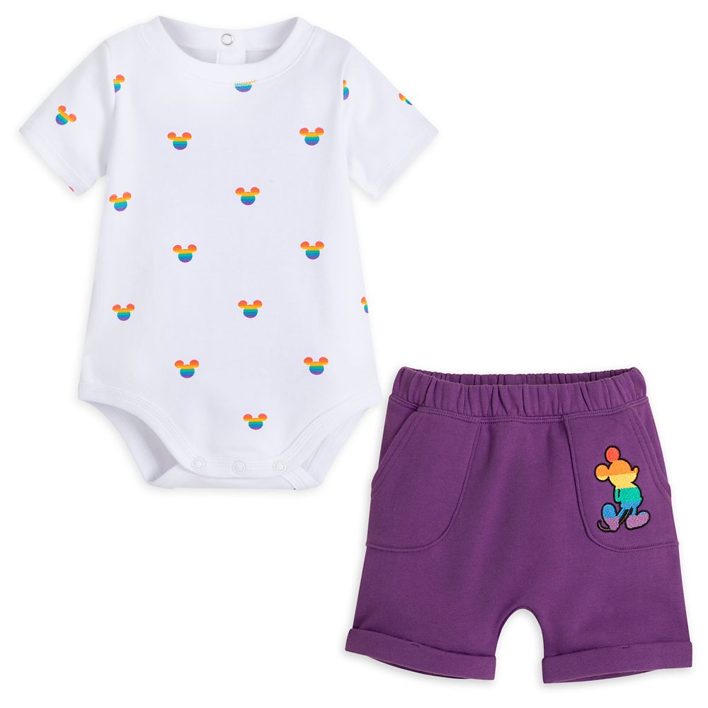  Mickey Mouse Icon Bodysuit And Shorts Set For Baby – Disney Pride Collection