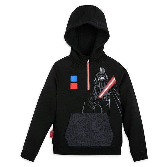 Disney Darth Vader Half Zip Fleece Hoodie For Kids – Star Wars