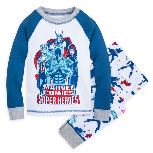 Disney Marvel Comics Super Heroes PJ PALS Set For Kids