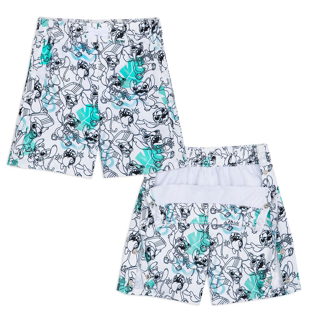 Disney Stitch Adaptive Swim Trunks For Kids