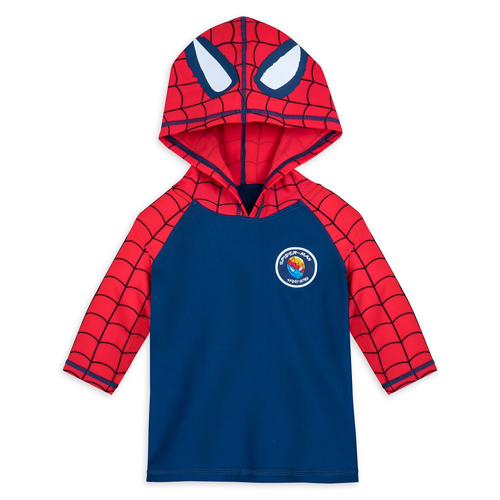 Disney Spider-Man Hooded Rash Guard For Boys