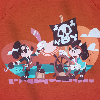 Disney Mickey And Minnie Mouse Semi-Cropped T-Shirt For Kids – Pirates Of The Caribbean